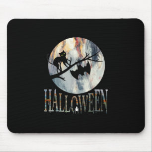Mousepad Halloween Engraçado Gato Halloween Aniversário
