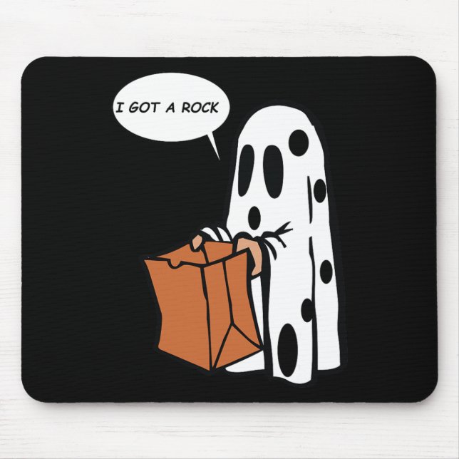 Mousepad Halloween Eu Tenho Um Fantasma De Rock (Frente)