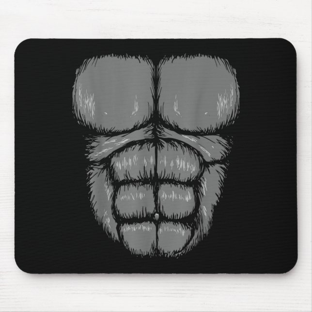 Mousepad Halloween Funny Gorilla Monkey Belly Chest Costume (Frente)