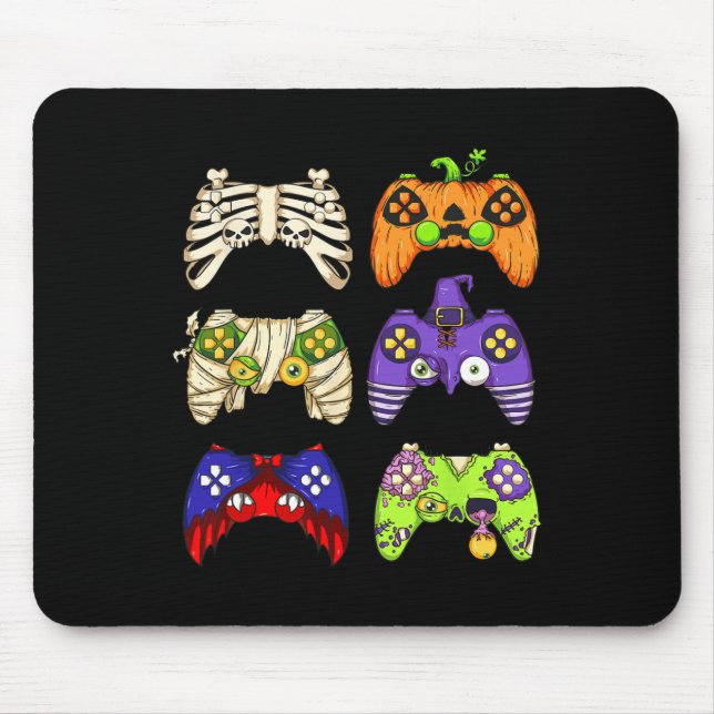 Mousepad Halloween Gaming Controller Men Meninos Gamer Ha (Frente)