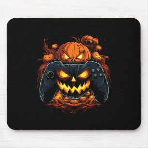 Mousepad Halloween Gaming Jack O Lanterna Pumpkin Face Asse