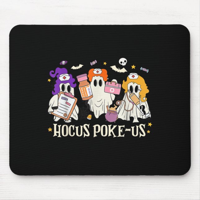 Mousepad Halloween Ghost Nurse Hocus Ke Us Costume Scrub To (Frente)