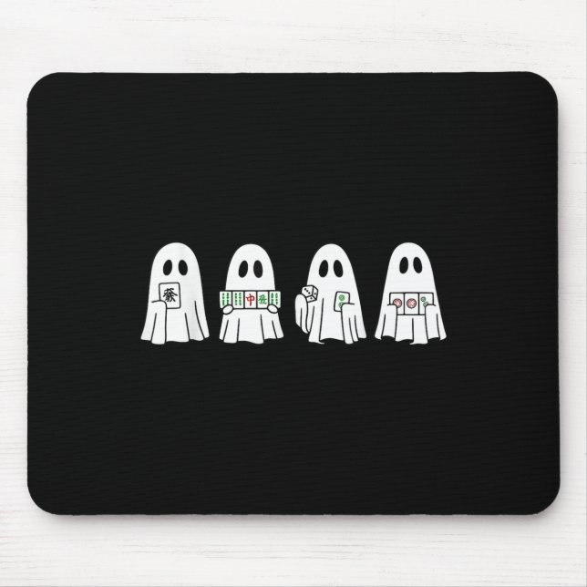 Mousepad Halloween Ghost Playing Mahjong Soky Season Game D (Frente)