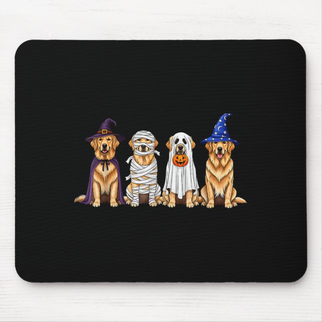 Mousepad Halloween Golden Retriever Ghost Soky Dog Lovers D (Frente)