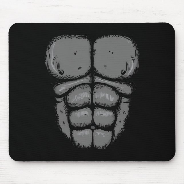 Mousepad Halloween Gorilla Monkey Belly Chest Costume Men B (Frente)