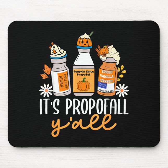 Mousepad Halloween Icu Nurse Its Profall Y'all Crna Icu Fal (Frente)
