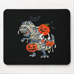 Mousepad Halloween Jack O Lantern Riding T Rex Boys Girls K