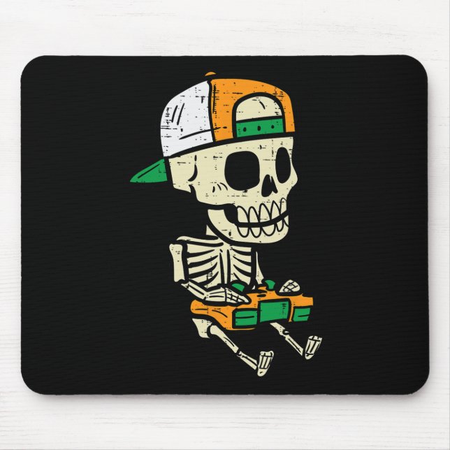 Mousepad Halloween Jogos Skeleton Costume Gamer Boys Crianç (Frente)