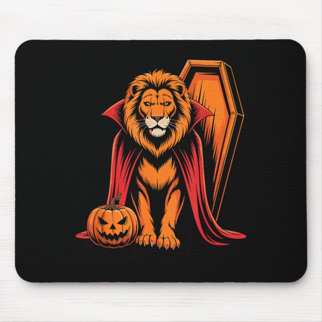 Mousepad Halloween Lion Coffin Lions  (Frente)