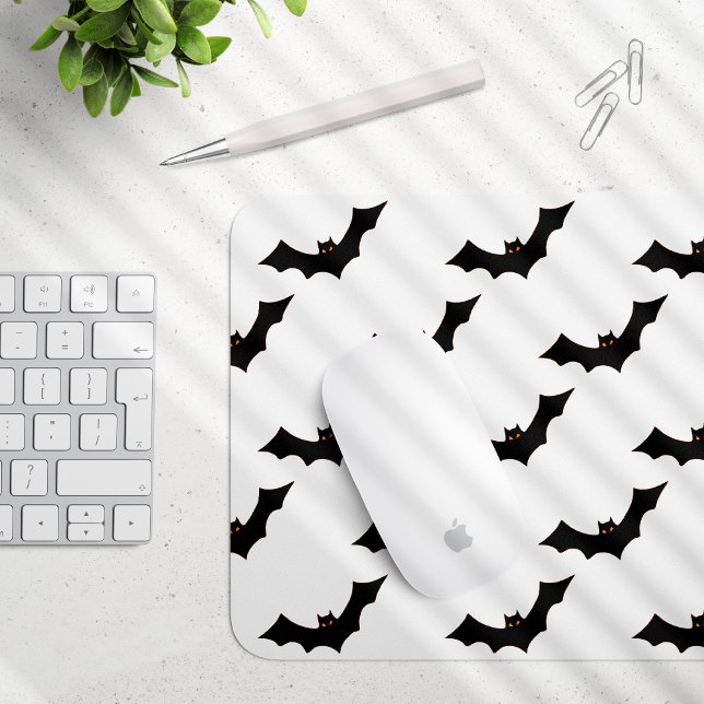 Mousepad Halloween, Padrão De Morcegos, Truque Ou Tratament (Criador carregado)