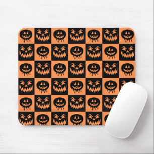 Mousepad Halloween Pumpkin Face Ghost Spooky Patterno