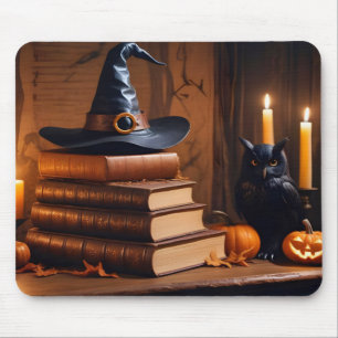 Mousepad Halloween Pumpkins Coruja Cute Spookie Magia Festi