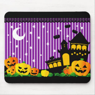Mousepad Halloween Pumpkins e Casa Assombrada