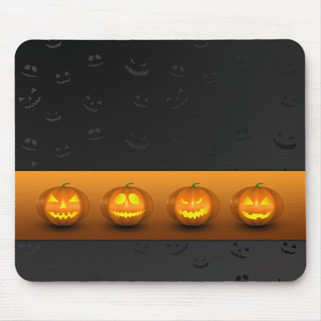 Mousepad Halloween Pumpkins Jack-o-Lanterna (Frente)