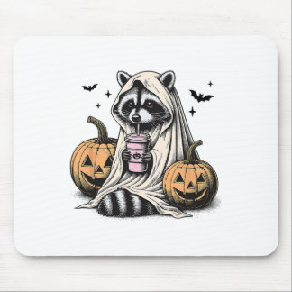 Mousepad Halloween Raccoon Ghost