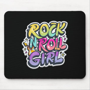 Mousepad Halloween Rock N Roll Girl Retro Costume Grafite