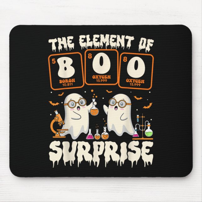 Mousepad Halloween Science Ghost Teacher The Element Of Sur (Frente)