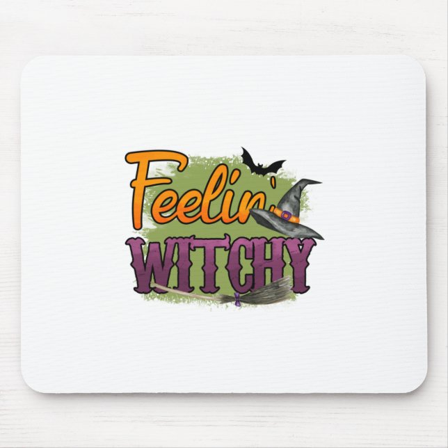 Mousepad Halloween Sentindo Bruxaria Aniversário (Frente)