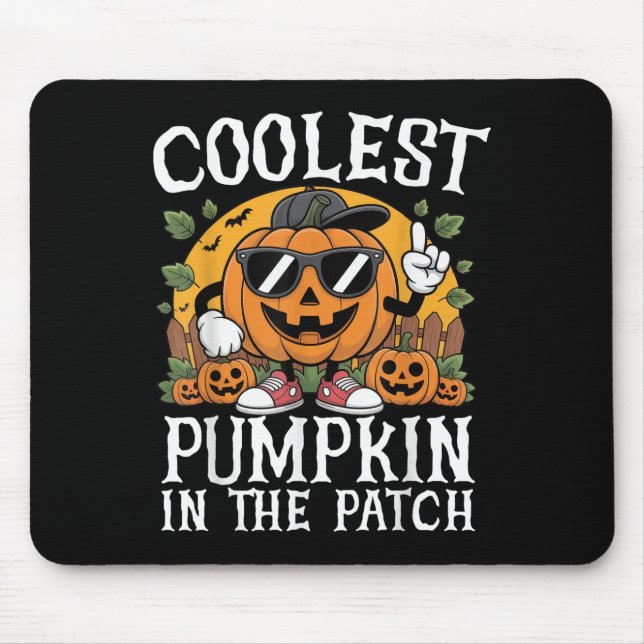 Mousepad Halloween Shirts Boys And Kids Coolest Pumpkin In  (Frente)
