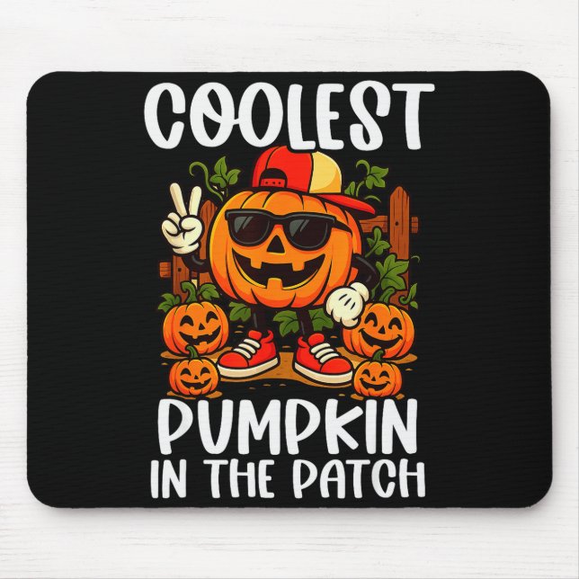 Mousepad Halloween Shirts Boys And Kids Coolest Pumpkin In  (Frente)