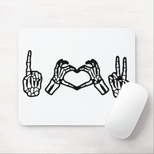 Mousepad Halloween - Sinal de Mão Idioma I Coração à Paz