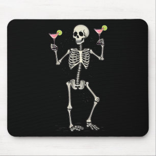 Mousepad Halloween Skeleton Bebendo Cosmopolitan Tail
