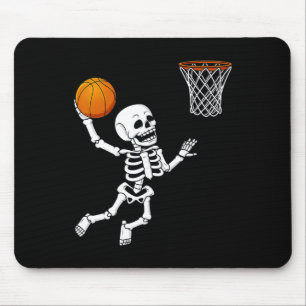 Mousepad Halloween Skeleton Dunking Basball Boys Garotas K