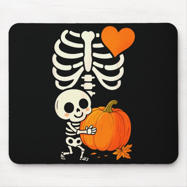 Mousepad Halloween Skeleton Pregnancy Announcement Soky Mom (Frente)