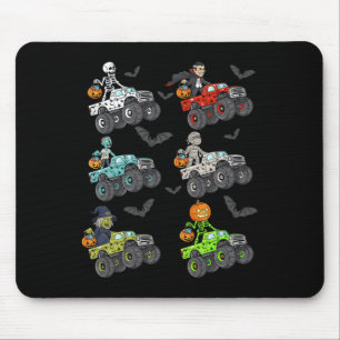 Mousepad Halloween Skeleton Zombie Andando Monster Truck Va
