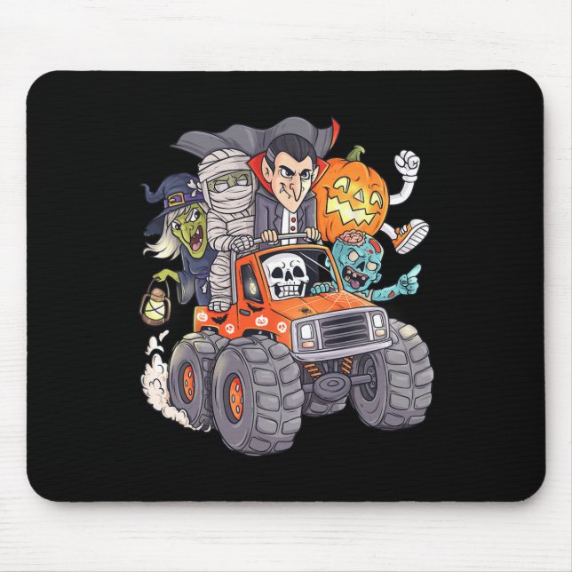 Mousepad Halloween Skeleton Zombie Monster Vampire Bo (Frente)