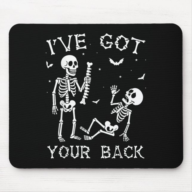 Mousepad Halloween Skeletons Ive Got Your Back Costume Men  (Frente)
