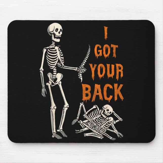 Mousepad Halloween Skeletons Ive Got Your Back Costume Men  (Frente)