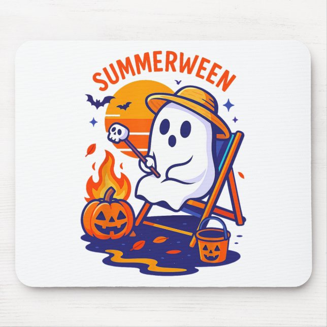 Mousepad Halloween Summer Ween Funny Boo Vacin Cos (Frente)