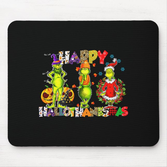 Mousepad Halloween Thanksgiving Christmas, Happy Hallo Than (Frente)