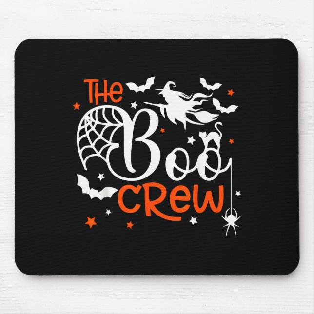 Mousepad Halloween The Boo Crew - Fun Soky Witch, Cat, Bat  (Frente)