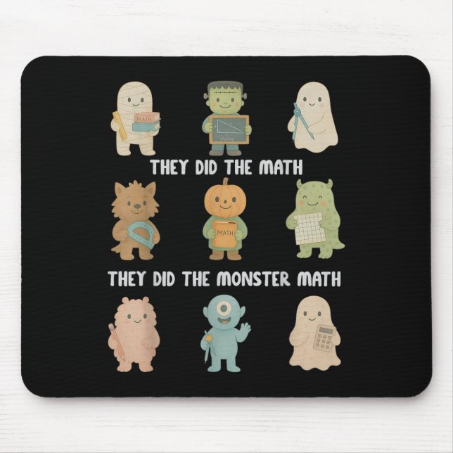 Mousepad Halloween They Did The Math They Did The Monster M (Frente)