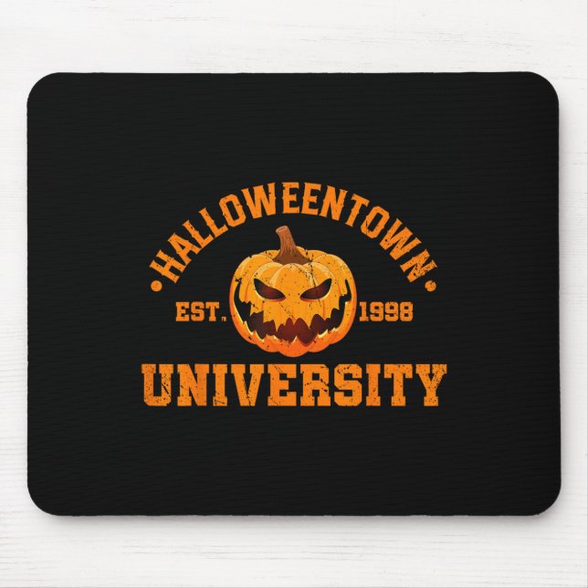 Mousepad Halloween Town University Est 1998 Pumpkin Hallowe (Frente)