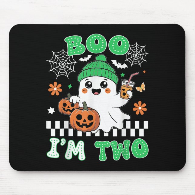 Mousepad Halloween Two Birthday Boo Im Two Groovy Birthday  (Frente)
