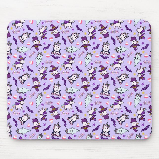 Mousepad Halloween Unicorns (Frente)