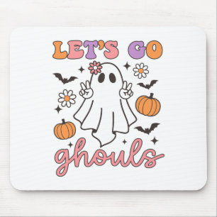 Mousepad Halloween Vamos Ir Ghouls Fantasma Retro Costume W