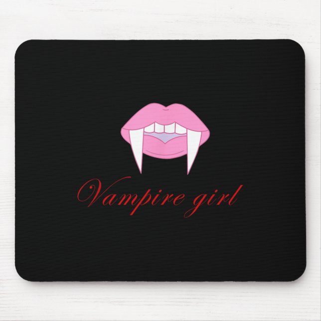 Mousepad Halloween, Vamre Girl Horrores Trendy Engraçado Gi (Frente)