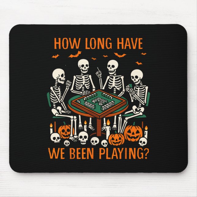 Mousepad Halloween Vibes Mahjong Lover Há Quanto Tempo Esta (Frente)