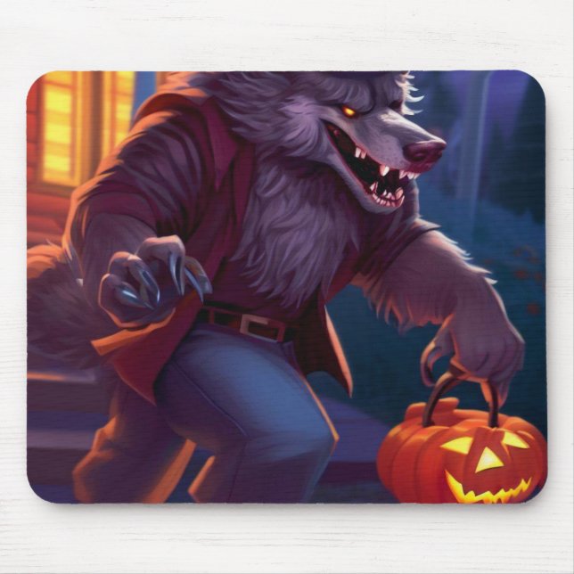 Mousepad Halloween/werewolf/outono/outono (Frente)
