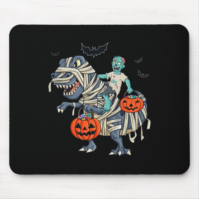 Mousepad Halloween Zombie Andando A Rex Boys Garotas (Frente)