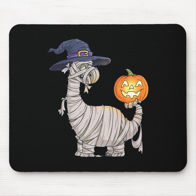 Mousepad Halloween Zombie Mummy Dinosaur Wity Scary Boys G (Frente)
