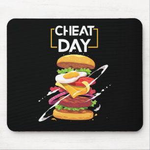 Mousepad Hamburger Lover Gift Fast Comida Gym Workout Cheat