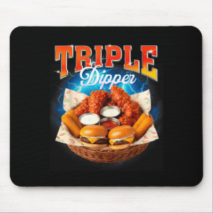 Mousepad Hambúrguer Fast Food Nugget de Frango Foodie Tripl