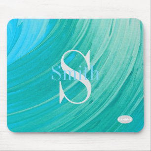 Mousepad HAMbWG - Monograma de espiral aqua