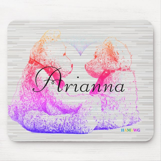 Mousepad HAMbWG - Rato de Computador - Amor com Urso Teddy (Frente)