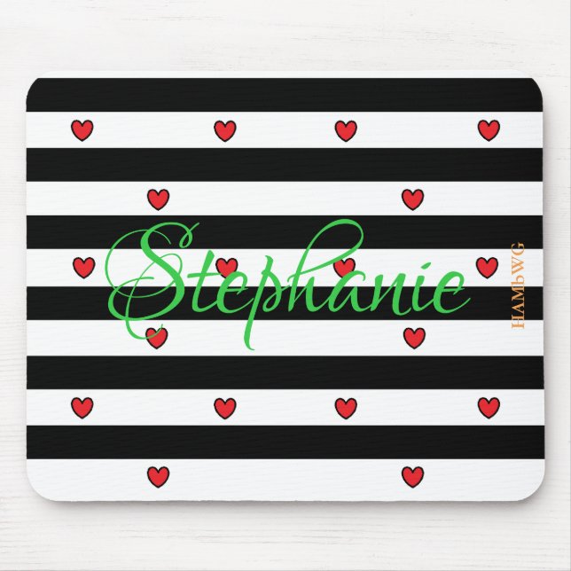 Mousepad HAMbyWG - Pad do mouse - Corações vermelhos minúsc (Frente)